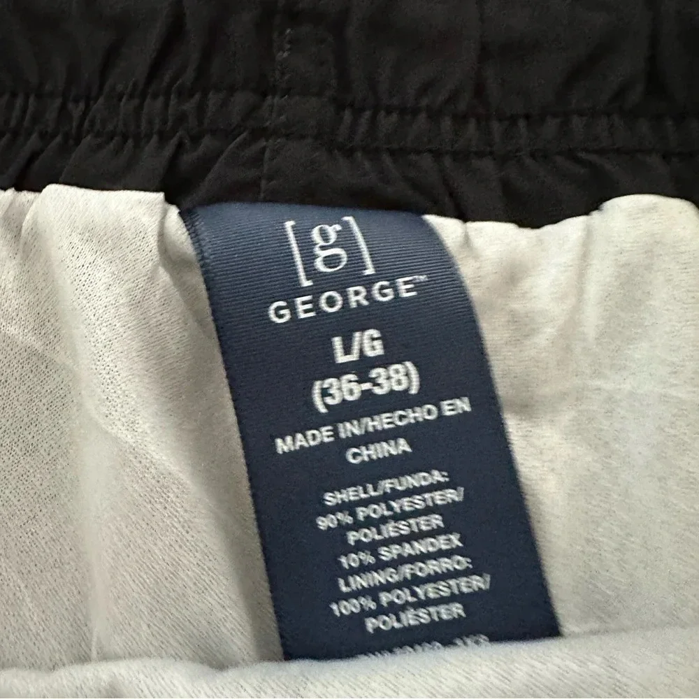 NWT George Mens Large 36-38 Striped Lined E-Boardshorts 8”‎ Inseam Shorts L Blue